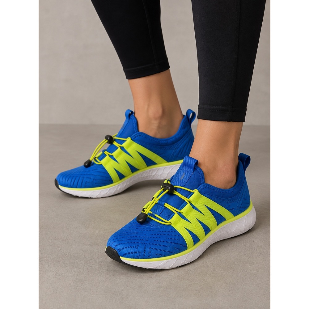 ALEADER Xdrain Kids Water Shoes Blue Neon Green Quick Dry Slip On US 2